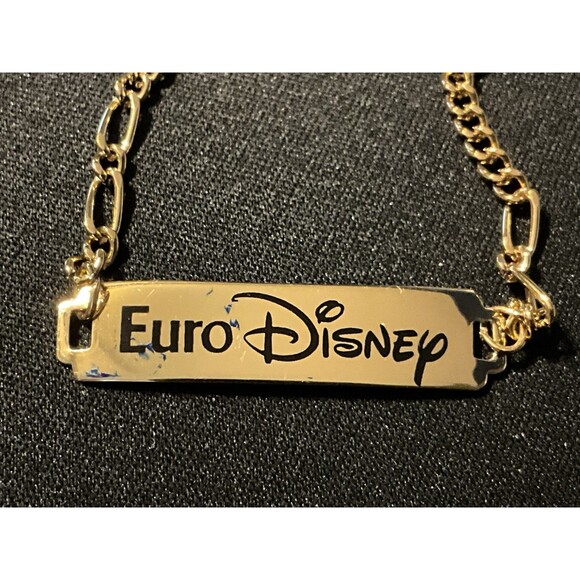 Euro-Disney Gold Tone 7in Bracelet - Picture 1 of 4
